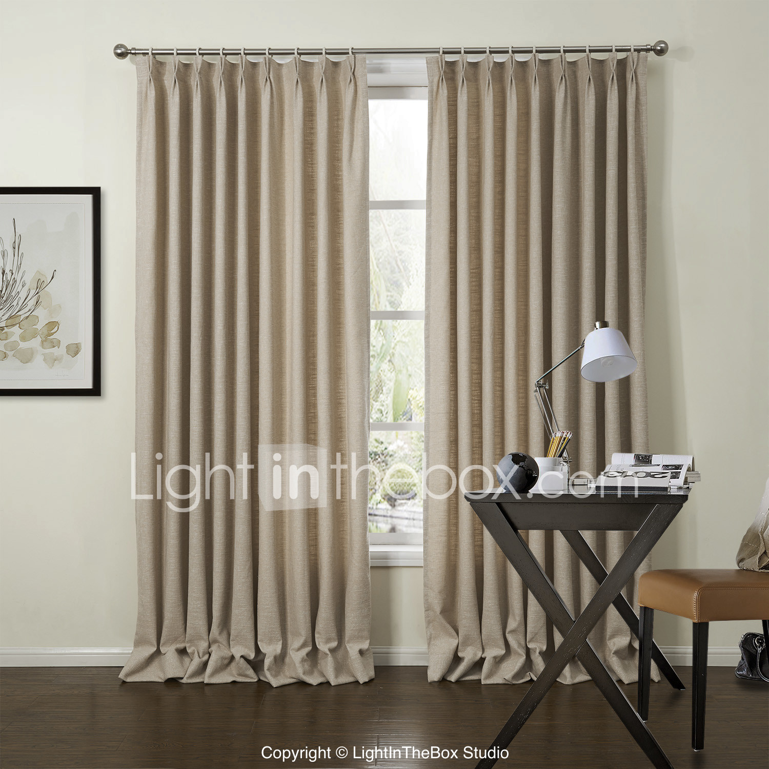 To paneler window treatment moderne , solid stue polyester ...