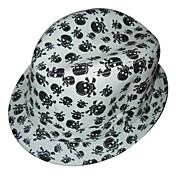 Fashion Skull Print Cotton Plstěný klobouk Klobouk Fashion Skull Print Cotton Plstěný klobouk Klobouk
