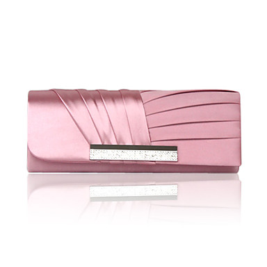 pink satin evening bag