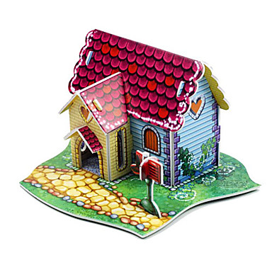 3D Mini Red House-9 Pieces