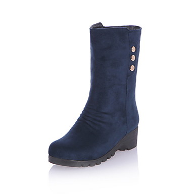 suede combat boots with heel