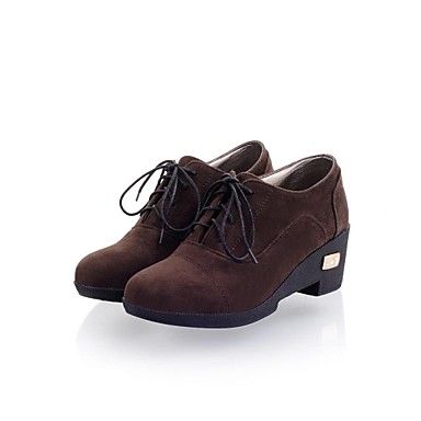 Ladies Round Toe Low Heels Flats Oxfords For Women's Two Tone