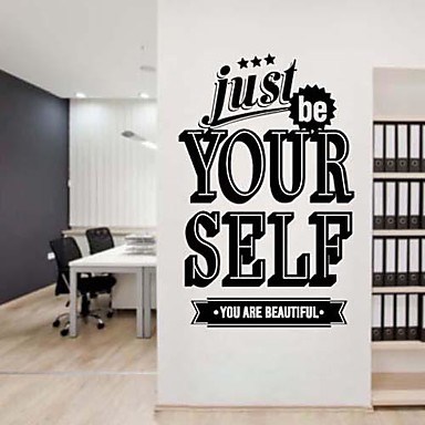 Jiubai® være deg selv inspirasjon sitat vegg klistremerke wall ...