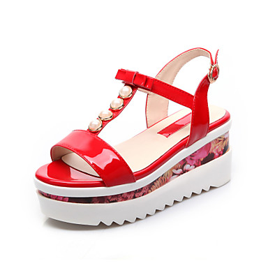 Women's Shoes Wedge Heel Wedges Sandals OutdoorCasual PinkRedWhite ...