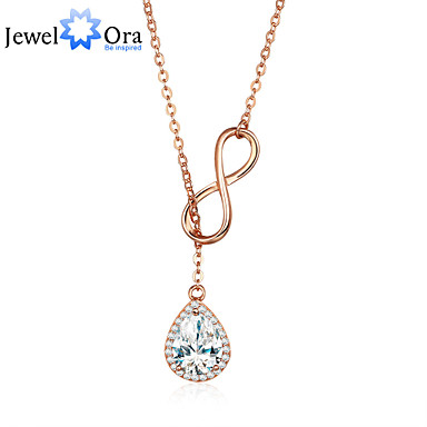 Genuine 925 Sterling Silver Infinity Jewelry Cubic Zirconia Women ...